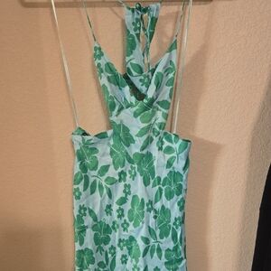 Zara Mint Green Floral Dress